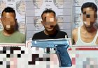 Polisi Bekuk Tiga TersangkaPenculikan Gunakan Senjata  Laras Pendek diAceh Timur