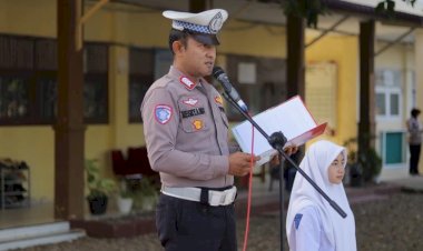 Satlantas Polres Lhokseumawe Edukasi Pelajar MAN Lewat Program “Polisi Saweu Sikula”