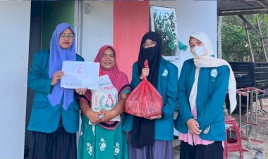 KPM Tematik Kebencanaan UIN Sultanah Nahrasyiah Salurkan 22 Paket Sembako di Desa Upah