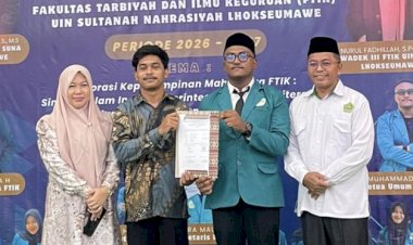 Muhammad Agha A Dilantik sebagai Ketua Umum DEMA FTIK, Serukan Gerakan Mahasiswa Berdampak