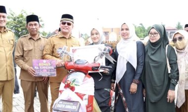 Raisya Annazira Juara I MTQ Nasional, Ayah Wa Serahkan Honda Scoopy