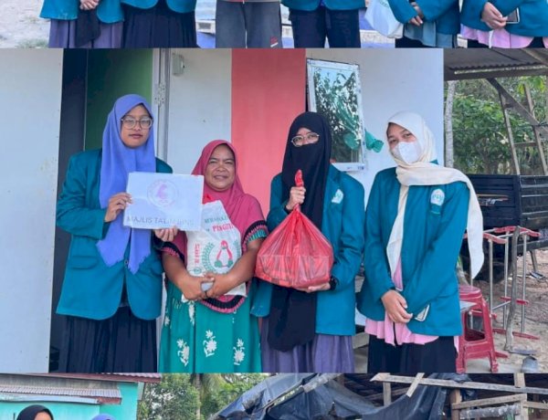 KPM Tematik Kebencanaan UIN Sultanah Nahrasyiah Salurkan 22 Paket Sembako di Desa Upah