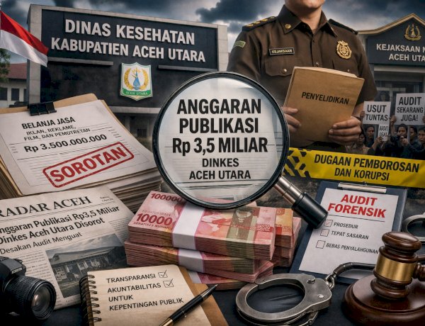 Anggaran Publikasi Rp3,5 Miliar Dinkes Aceh Utara Disorot, Kajari Didesak Selidiki Dugaan Pemborosan dan Korupsi
