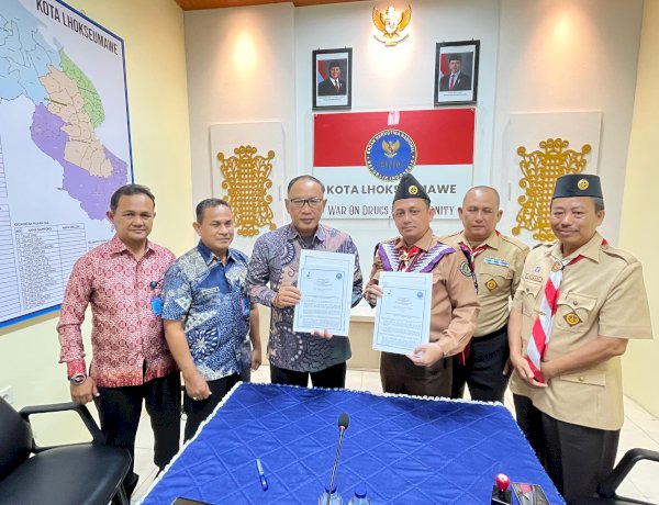 Perangi Narkoba, Pramuka Kwarcab Lhokseumawe Gandeng BNN Bentuk Saka Anti Narkoba
