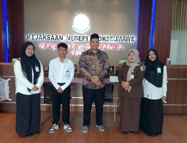 Mahasiswa Hukum Tata Negara UIN Sultanah Nahrasiyah Lhokseumawe Ikuti OJT di Kejaksaan Negeri Lhokseumawe
