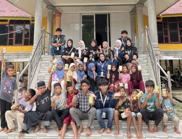 KKN Kelompok 14 Unimal Ajak Anak-Anak Cot Mee Gemar Menabung