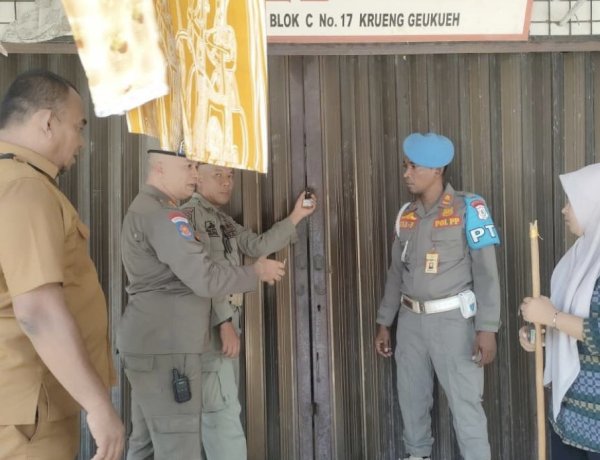 15 Ruko di Dewantara Disegel, Penyewa Tunggak Retribusi hingga Enam Tahun