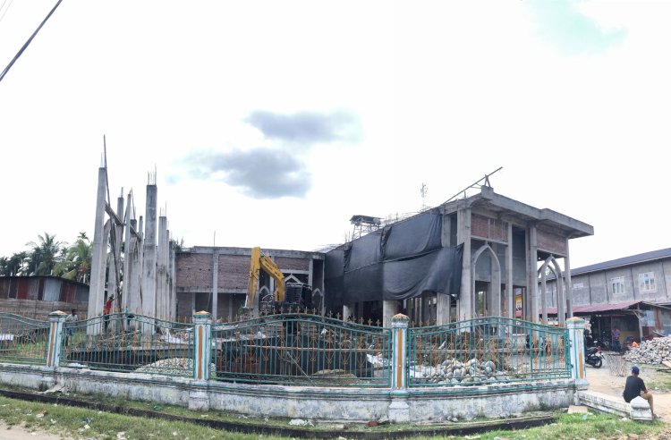 Warga Empat Desa di Pirak Timu Kembali bangun Mesjid yang Terbakar 6 Tahun Lalu