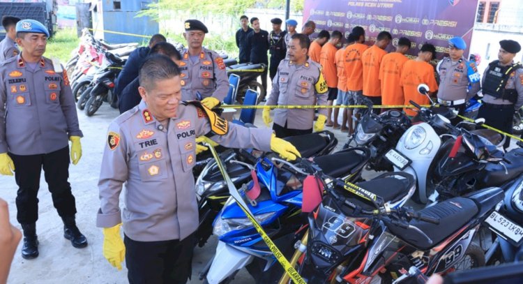 Polres Aceh Utara Tangkap Tiga Pelaku Curanmor, 32 Sepeda Motor Diamankan