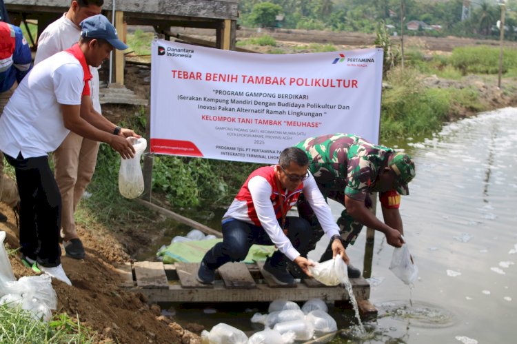 Pertamina Dorong Kemandirian Petambak Lhokseumawe Lewat Polikultur dan Pakan Lokal Berbasis Limbah