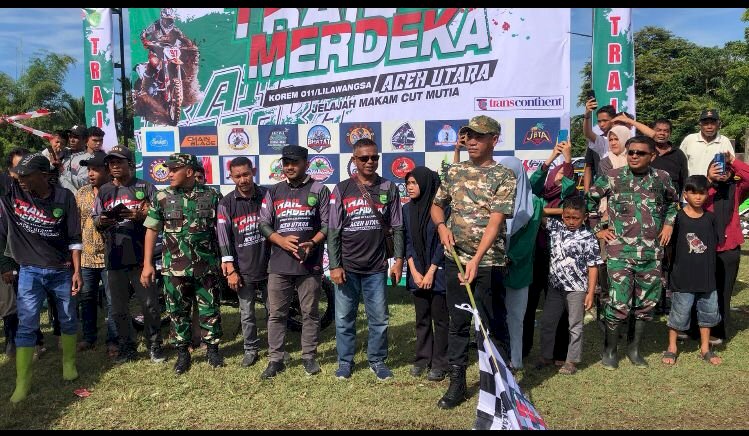 Wabup Aceh Utara Lepas Ratusan Peserta “Trabas Kemerdekaan” Jelajah Makam Cut Meutia