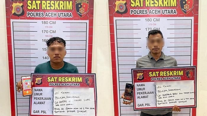 Ketahuan Main Judi Online di Coffee Truck, Dua Pemuda Aceh Utara Diciduk Polisi
