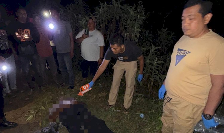 Lansia Ditemukan Meninggal di Jalan Desa Alue Awe, Polisi Sigap Turunkan Tim Inafis