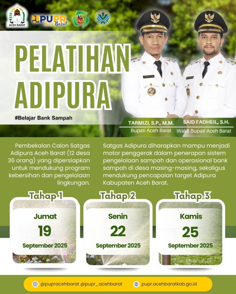 Sulap Sampah Jadi Rupiah, Satgas Adipura Aceh Barat Ikuti Sosialisasi Bank Sampah