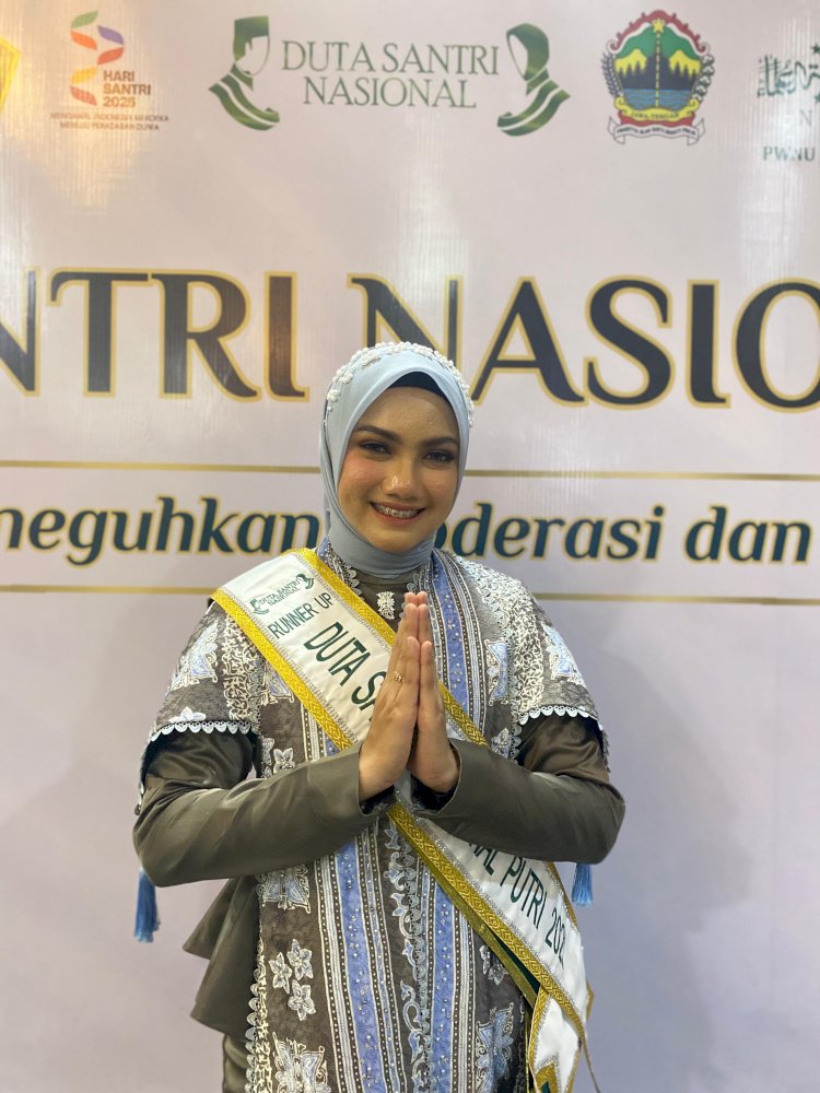 Putri Asal Aceh, Jihan Fanyra Raih Runner-Up Duta Santri Nasional 2025