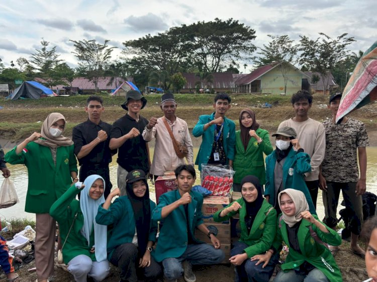 Banjir Bandang Landa Geudumbak, HIMPAN Panton Labu Salurkan Bantuan