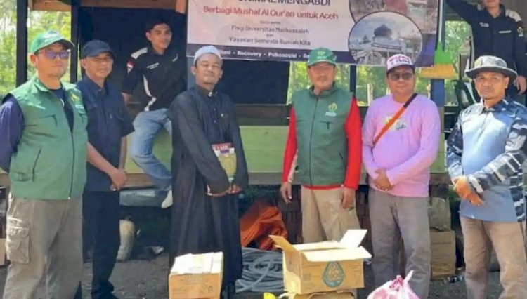 FISIP Unimal Salurkan Al-Qur’an dan Bantuan Ibadah ke Sembilan Desa Terdampak Banjir Aceh Utara