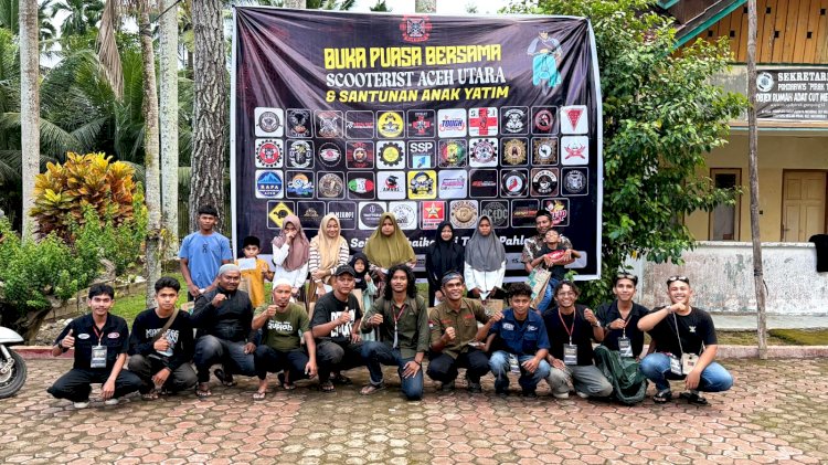 Scooterist Aceh Bukber dan Santuni Aneuk Yatim di Rumoh Cut Nyak Meutia