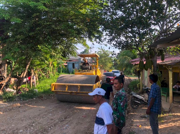 Forum Geuchik Pirak Timu Kolaborasi Perbaiki Jalan Perbatasan di Teupin Keubeu