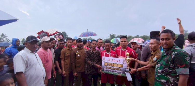 Teupin U Pertahankan Gelar, Juara Turnamen Sepak Bola HUT RI ke-81 Pirak Timu