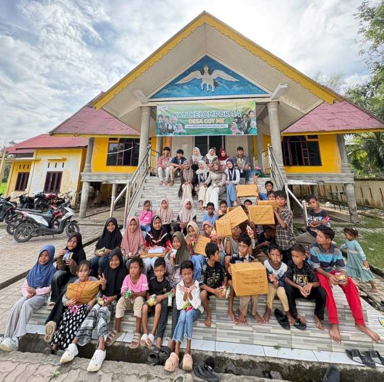 KKN Kelompok 14 Meriahkan HUT ke-81 RI Bersama Anak-Anak Desa Cot Mee