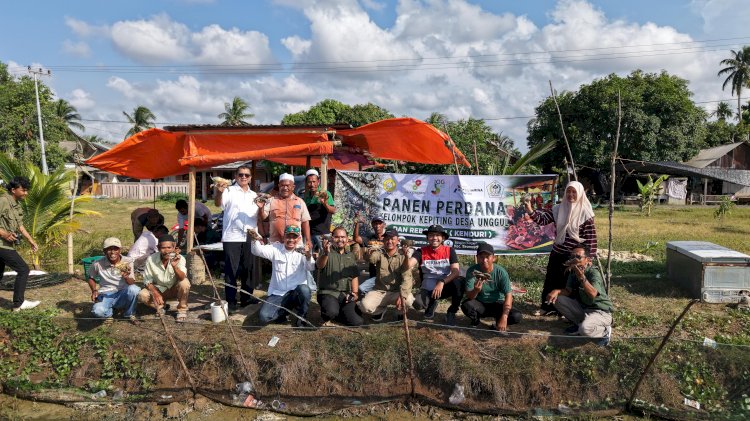 Panen Perdana Kepiting di Teupin Kuyun, Dorong Ekonomi Pesisir Berbasis Masyarakat