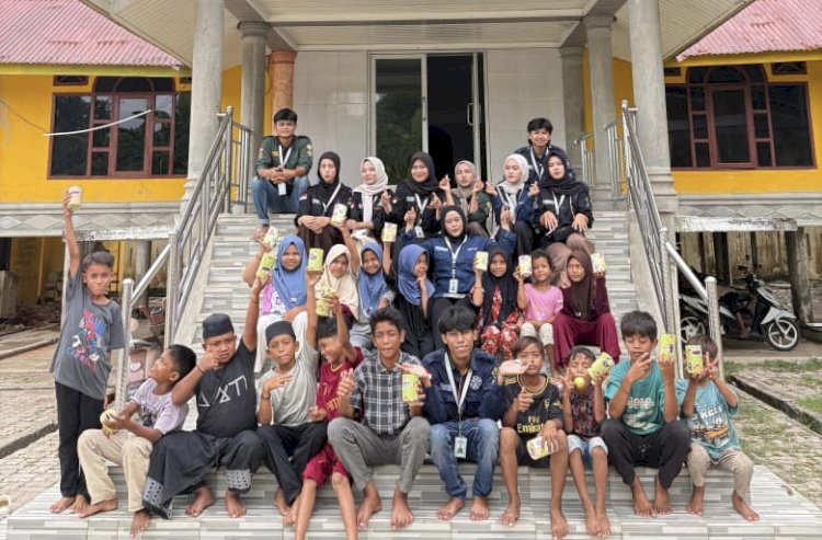 KKN Kelompok 14 Unimal Ajak Anak-Anak Cot Mee Gemar Menabung